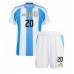 Maillot de foot Argentine Alexis Mac Allister #20 Domicile vêtements enfant Copa America 2024 Manches Courtes (+ pantalon court)